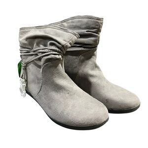 Gray Suede Ankle Boots